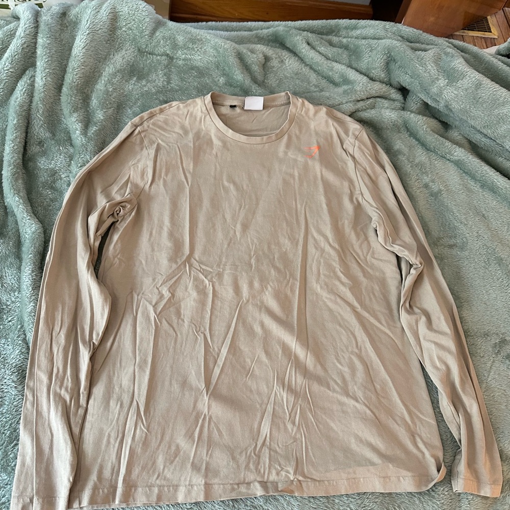 Gymshark Beige Long Sleeve Shirt